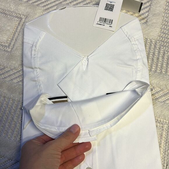 BOSS - Cotton Oxford Embroidered Logo Regular Fit Dress Shirt - Picture 4 of 5